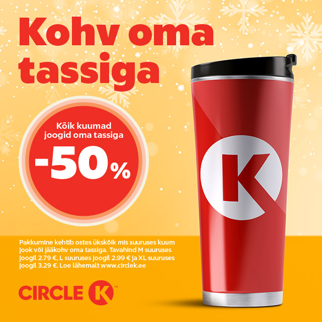 Kohv oma tassiga -50%